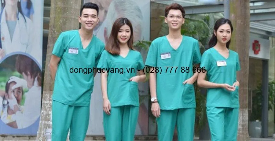 may đồng phục bệnh viện giá rẻ