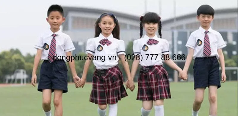 may đồng phục học sinh tiểu học thiết kế