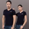 ao thun cổ tim đen