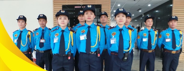 Đồng phục bảo vệ xanh dương – đồng phục công ty Đồng Phục Vàng