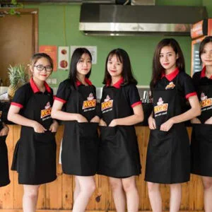 ao dong phuc nữ màu đen