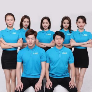 ao thun đồng phục xanh