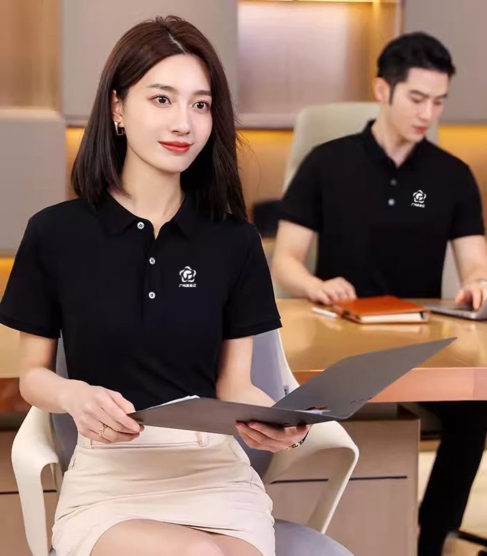 Polo đen basic – Đồng Phục Vàng