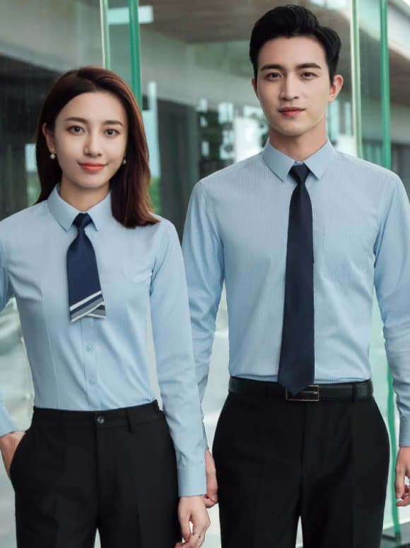 Sơ mi xanh ngọc cà vạt – Đồng Phục Vàng
