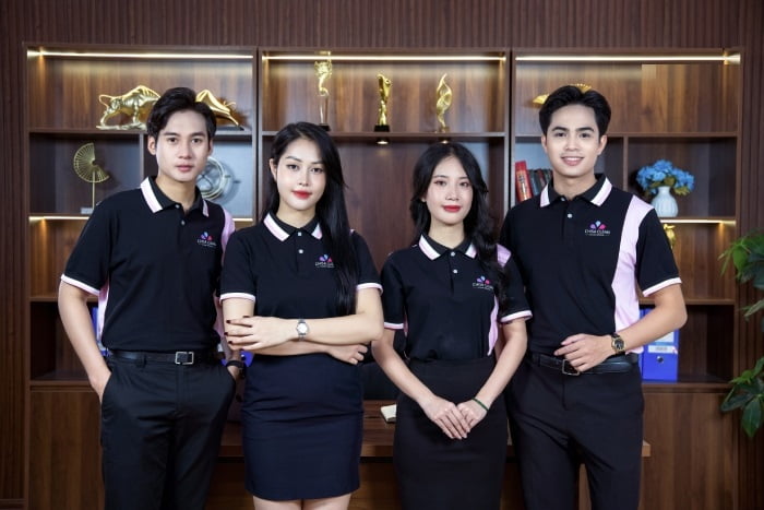 Polo đen phối trắng – Đồng Phục Vàng