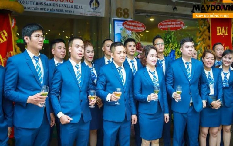 Vest xanh dương nam – Đồng Phục Vàng