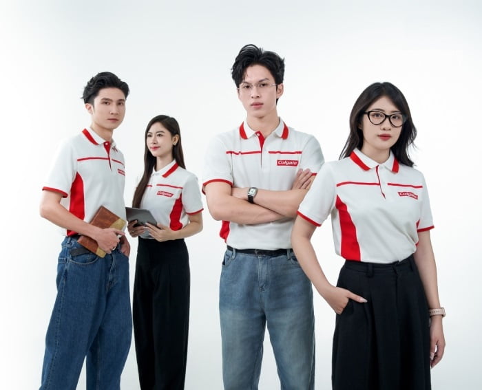 Polo trắng phối đỏ – Đồng Phục Vàng